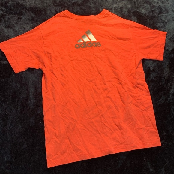 💙 Vintage Y2K Adidas Red Medium Short Sleeve Running Tee - Picture 4 of 7